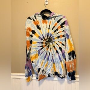 ivory ella Tie-Dye Spiral Hoodie - Orange, Purple, Black, Blue, White